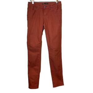 Prana Kayla Mid Rise Skinny Jeans 2/26 Womens Orange Printed